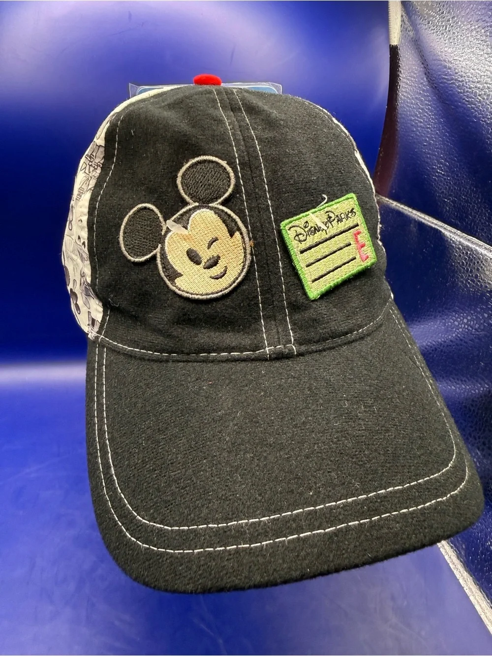 Disney Parks Emoji Baseball Cap NWT 7 Patches Mickey Minnie Stitch Pluto